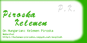 piroska kelemen business card